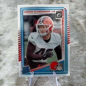 🔥 2025 Carson Schwesinger Panini Donruss Optic Rated Rookie. Cleveland browns .